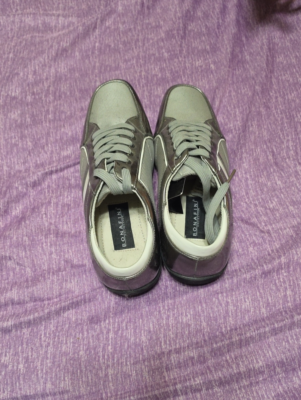 Bonafini Casual Gray Lace-Up Sneakers